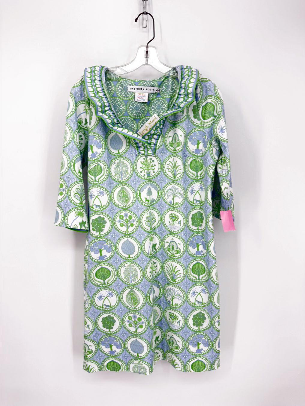 GRETCHEN SCOTT Size L Periwinkle Print Dress NWT