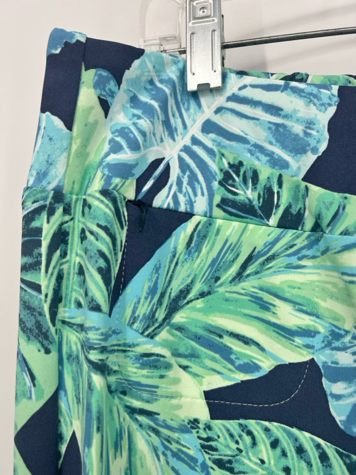 J MCLAUGHLIN Size XL Blue & Green Print Pants NWT