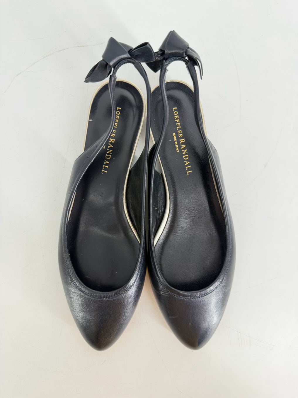LOEFFLER RANDALL Size 8 Black Leather Flats