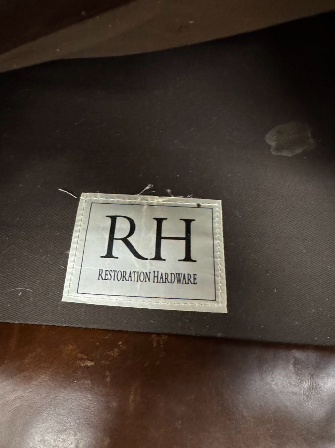 RESTORATION HARDWARE Brown Leather Nailhead Chair