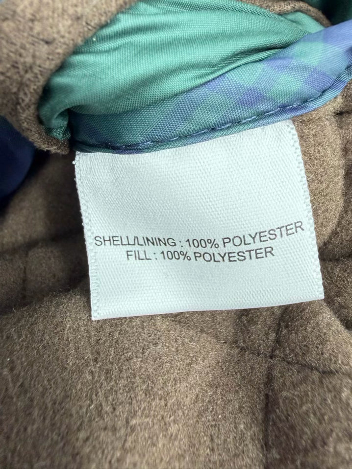 PETER MILLAR Men's Size M Navy & Green Quilted Plaid Jacket