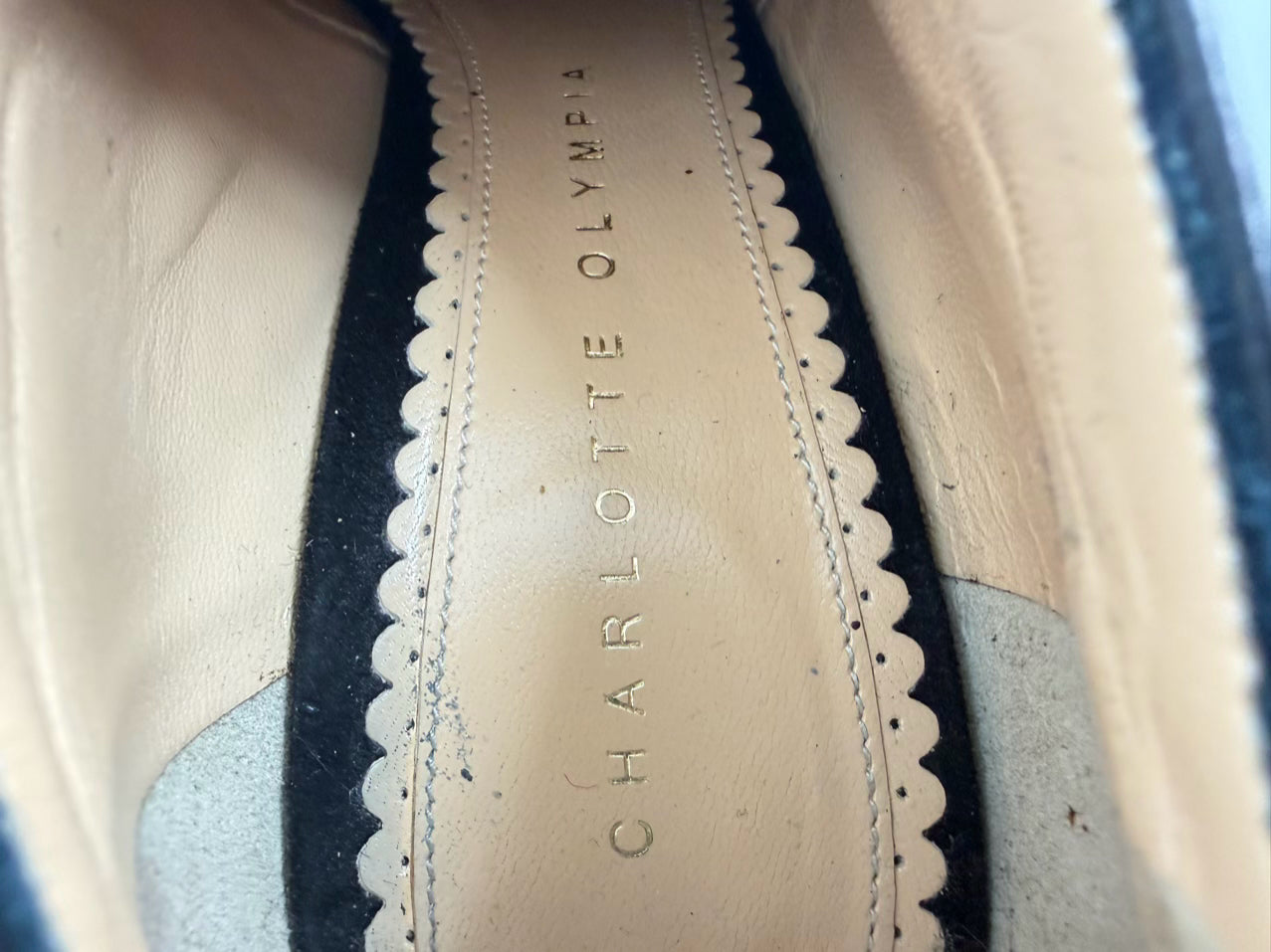 CHARLOTTE OLYMPIA Size 39 Black Studded Detail Heels