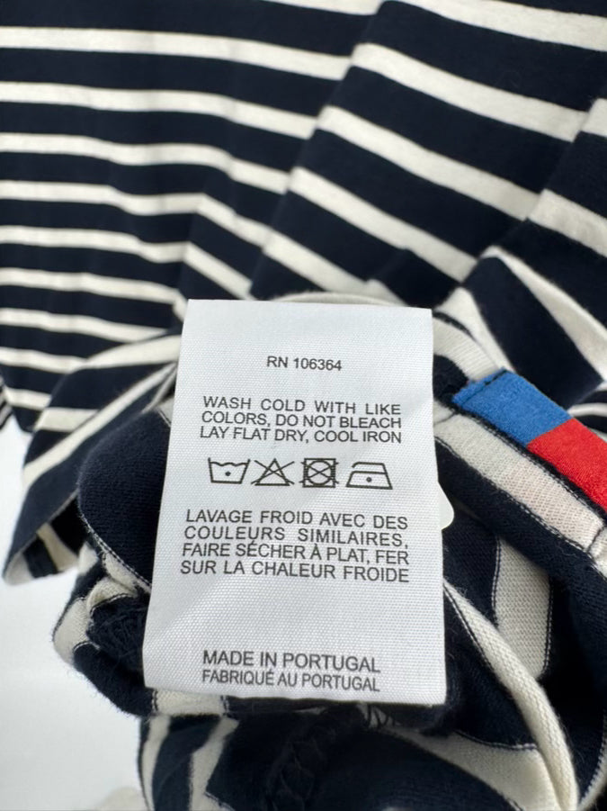 KULE Size L Navy & White Stripe Turtleneck NWT