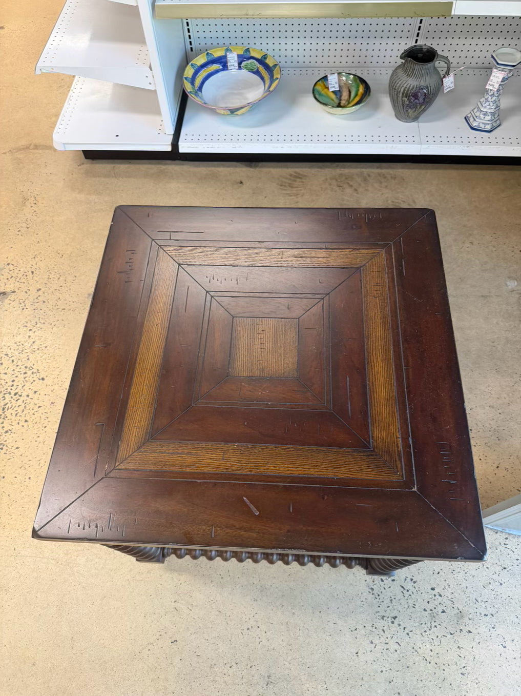 Jacobean Wood Occasional Table w/ Bobbin Style Legs