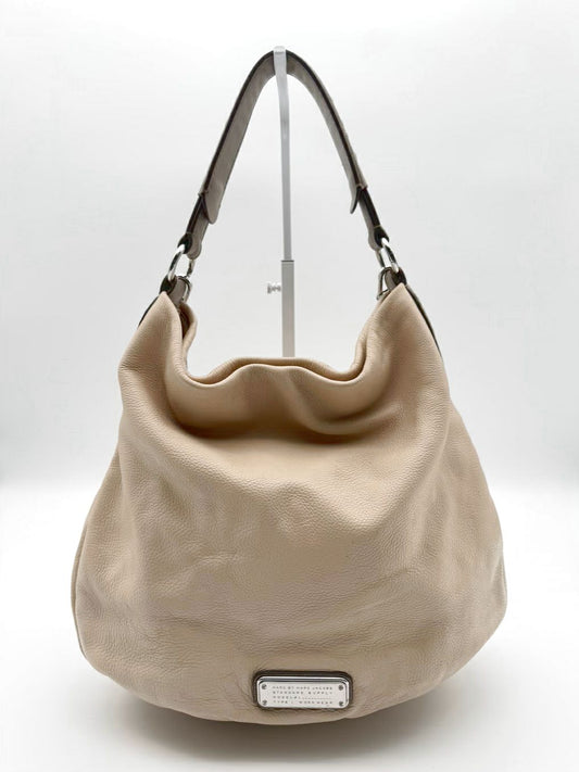 MARC BY MARC JACOBS New Q Hillier Hobo Cream Leather Purse
