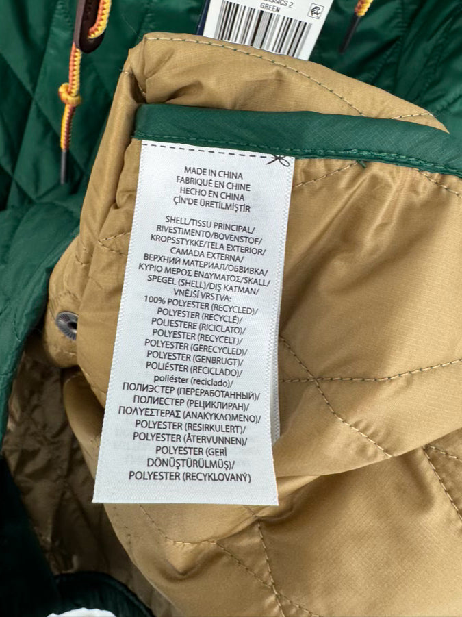 POLO RALPH LAUREN Size M Green Quilted Pullover Jacket NWT