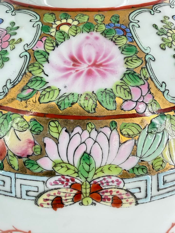 Pink, White & Green Porcelain Famille Rose Ginger Jar