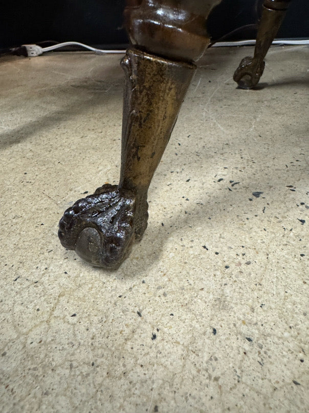 Wood Round Ball & Claw Feet Piano Stool
