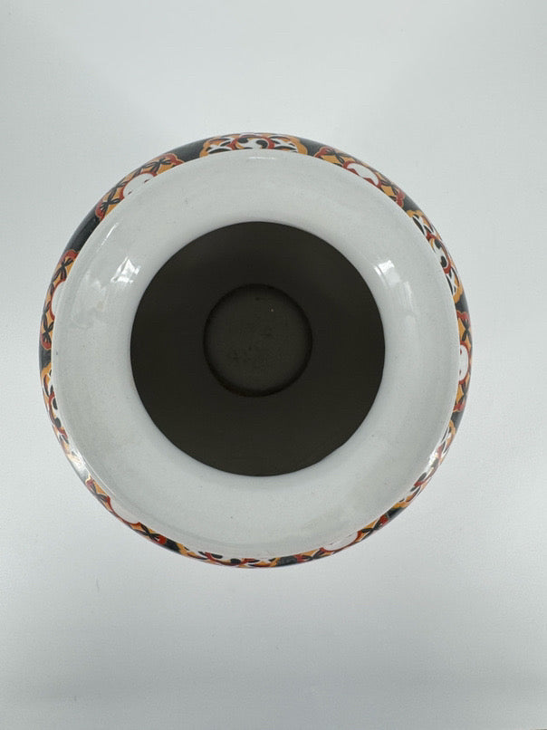 SATSUMA Navy, Rust & Gold Hand-Painted Porcelain Jar