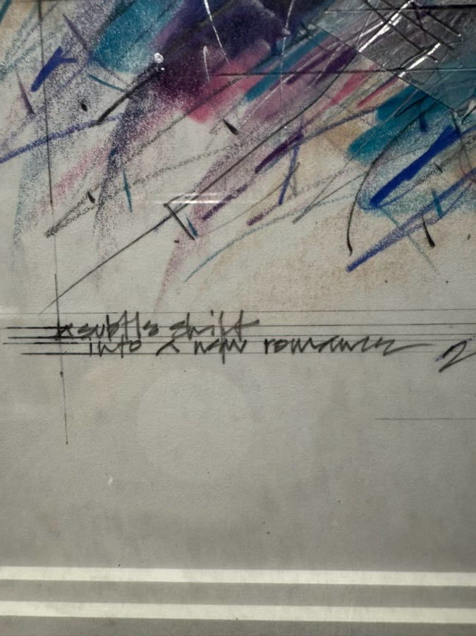 WILLIAM GEORGE "A Subtle Shift" Mixed Media in Silver Frame