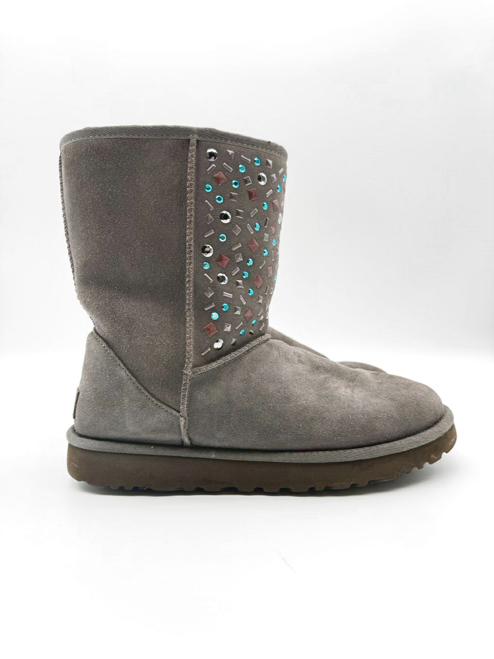 UGG WMNS Size 9 Gray Gemstones Shearling Booties