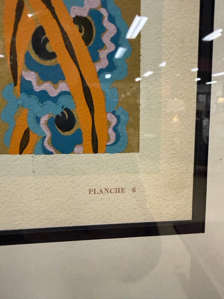 Formes Et Couleurs Pair Of Paintings In Black Frames
