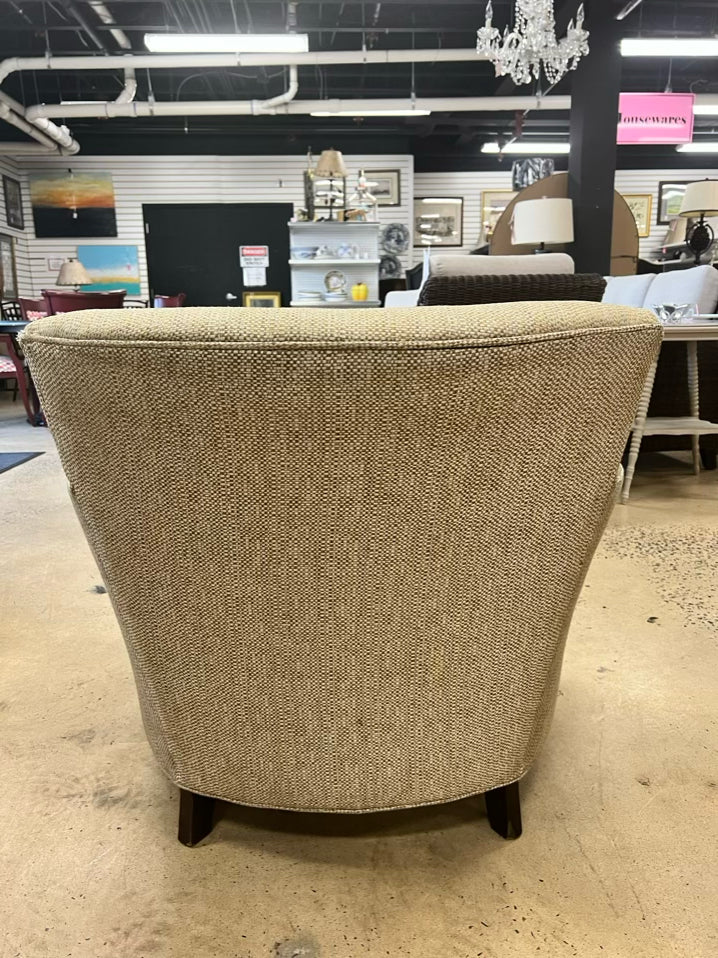 LEE INDUSTRIES CREAM & BLUE Tweed Small Chair