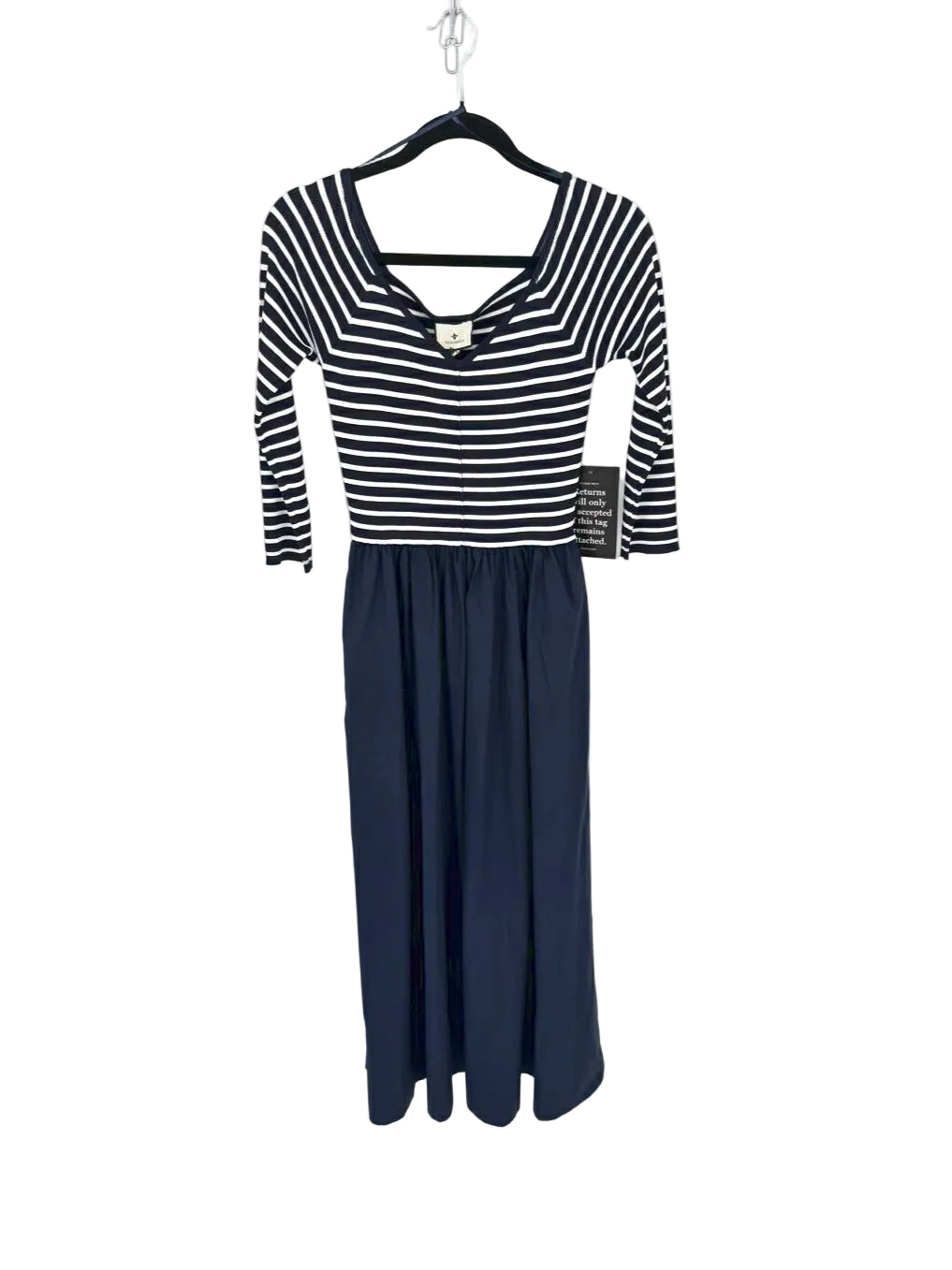 TUCKERNUCK Wmn's Size M Navy Stripe Maxi-Dress NWT