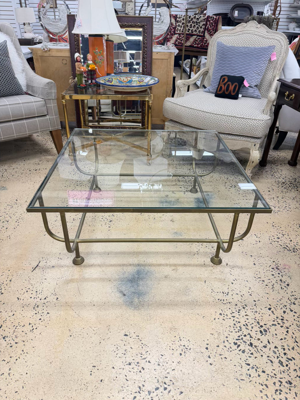 Brass & Glass Coffee Table