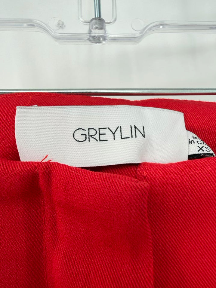 GREYLIN Selene Wmn's Size XS Red Front Seam Pants NWT