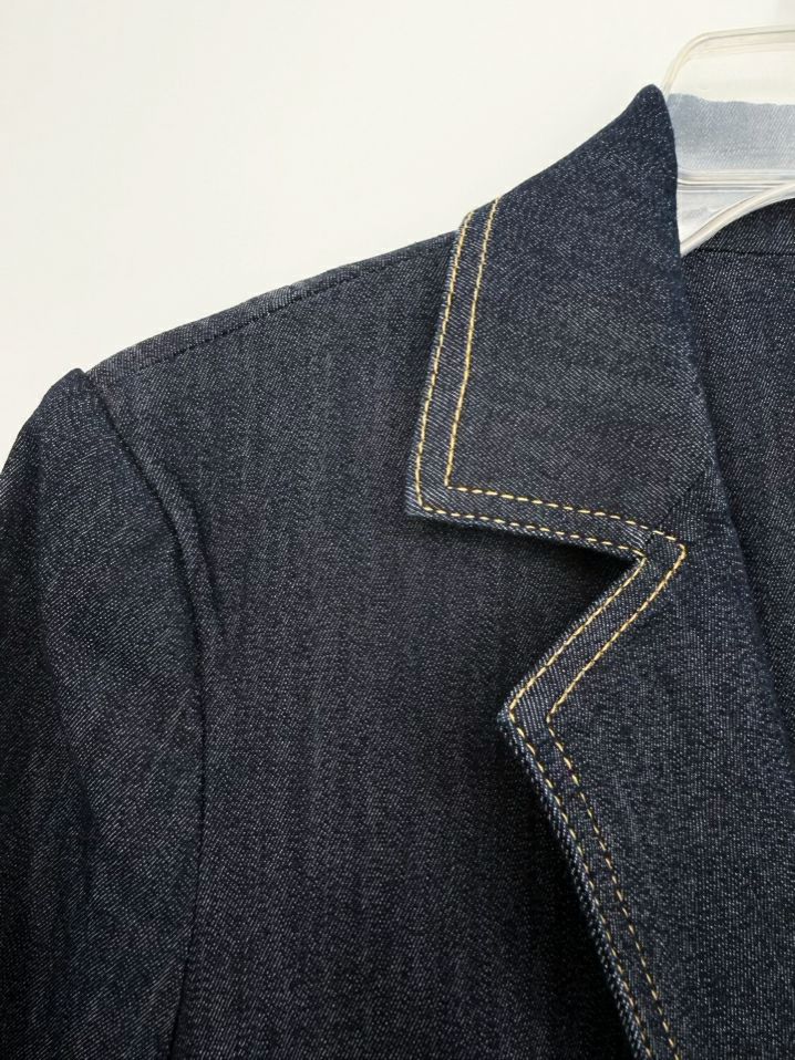 CINQ A SEPT Size Wmn's 8 Indigo Denim Blazer/Jacket