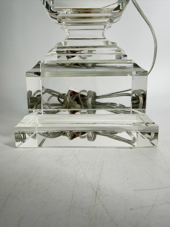 Clear Glass Lamp w/ Shade