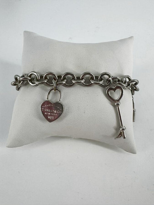 TIFFANY & CO. STERLING SILVER Charm Bracelet