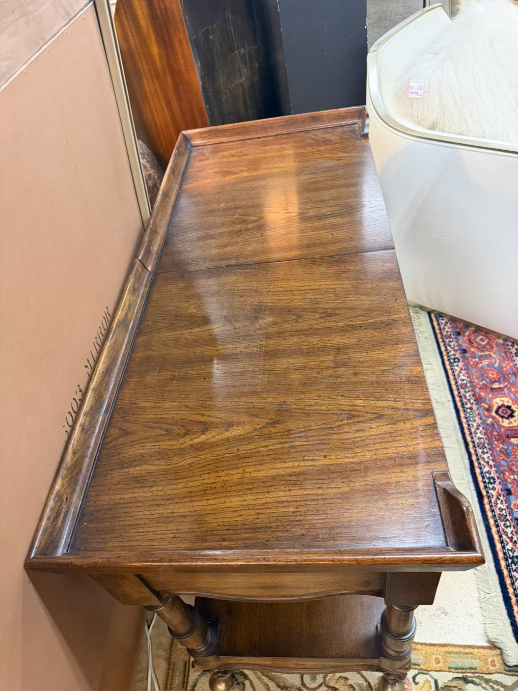 Wood Carved Server Table