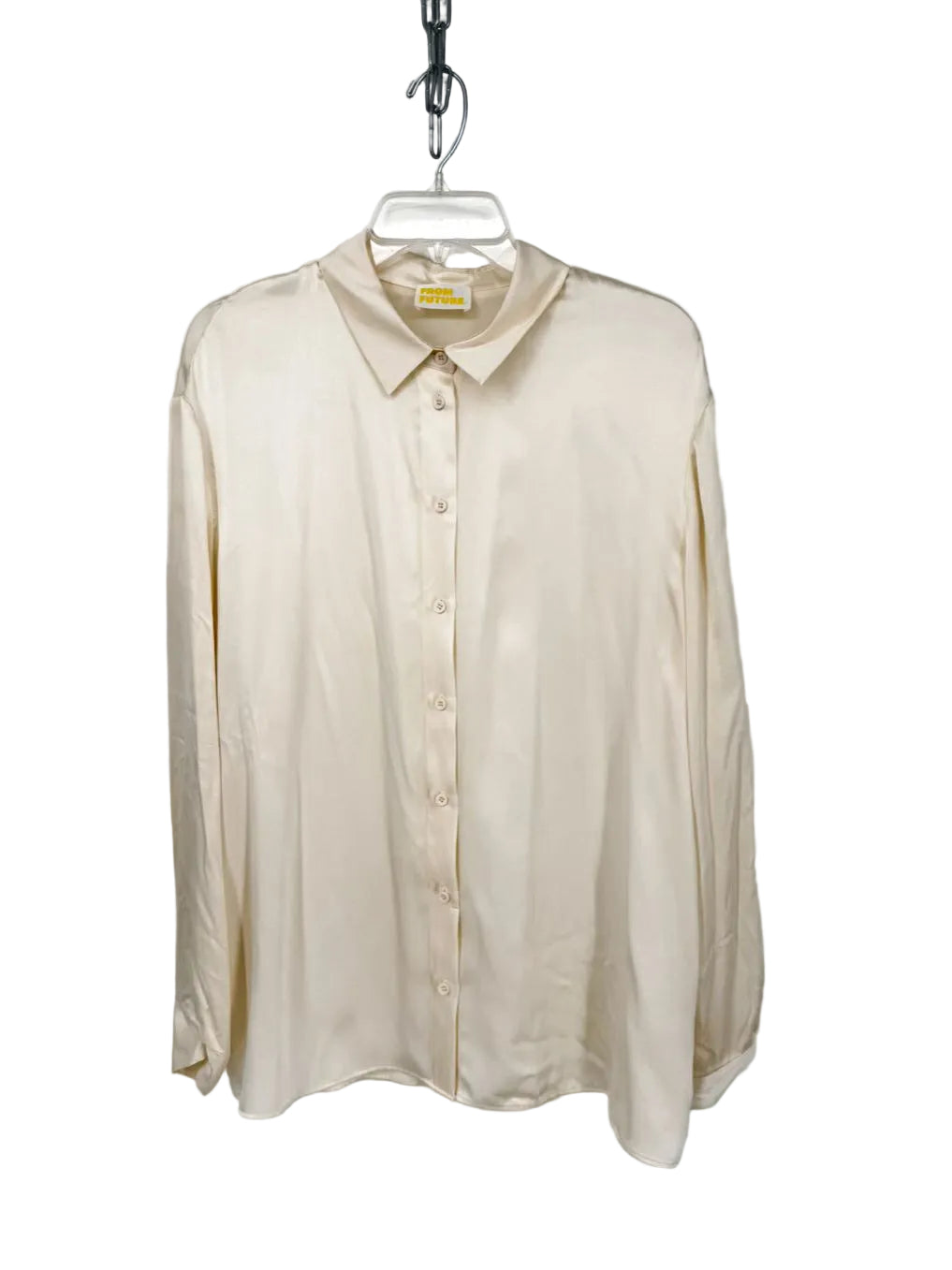 FROM FUTURE Wmn's Size 40 Champagne Silk Blouse