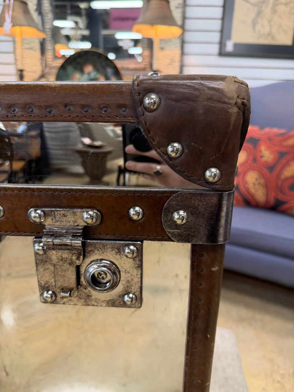 BOND ST. LONDON Timothy Oulton Steamer Steel & Leather Trunk