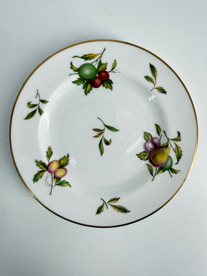 SPODE White, Green & Pink Bone China Blenheim 5 Piece Dinnerware Setting For 12 w/ Serving Pieces