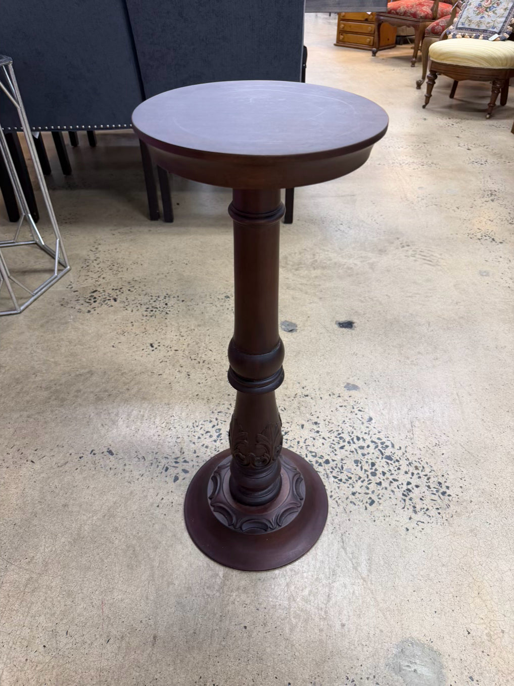 Wood Small Round Plant Stand
