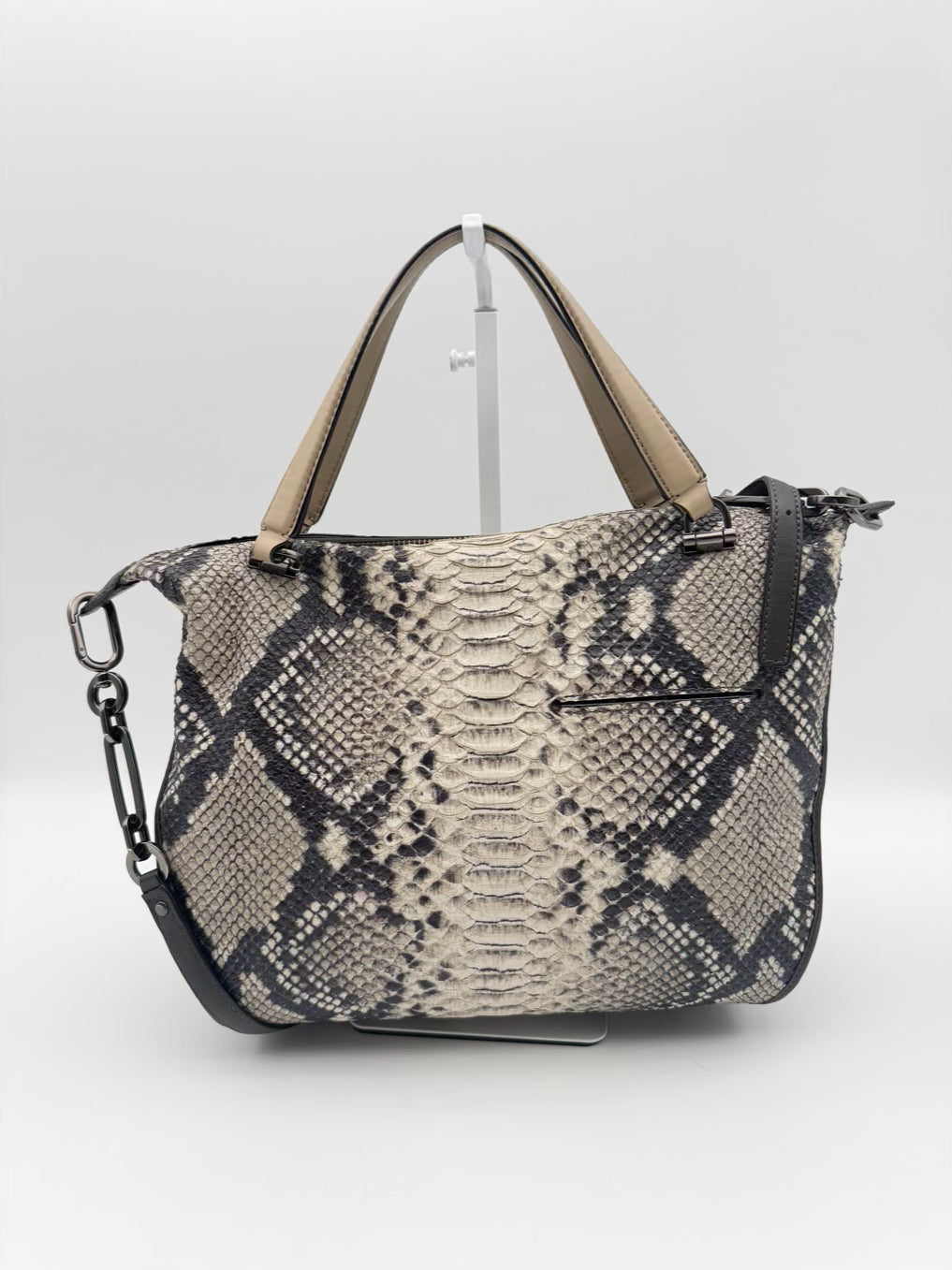 COACH Gray & Black Leather Embossed Purse