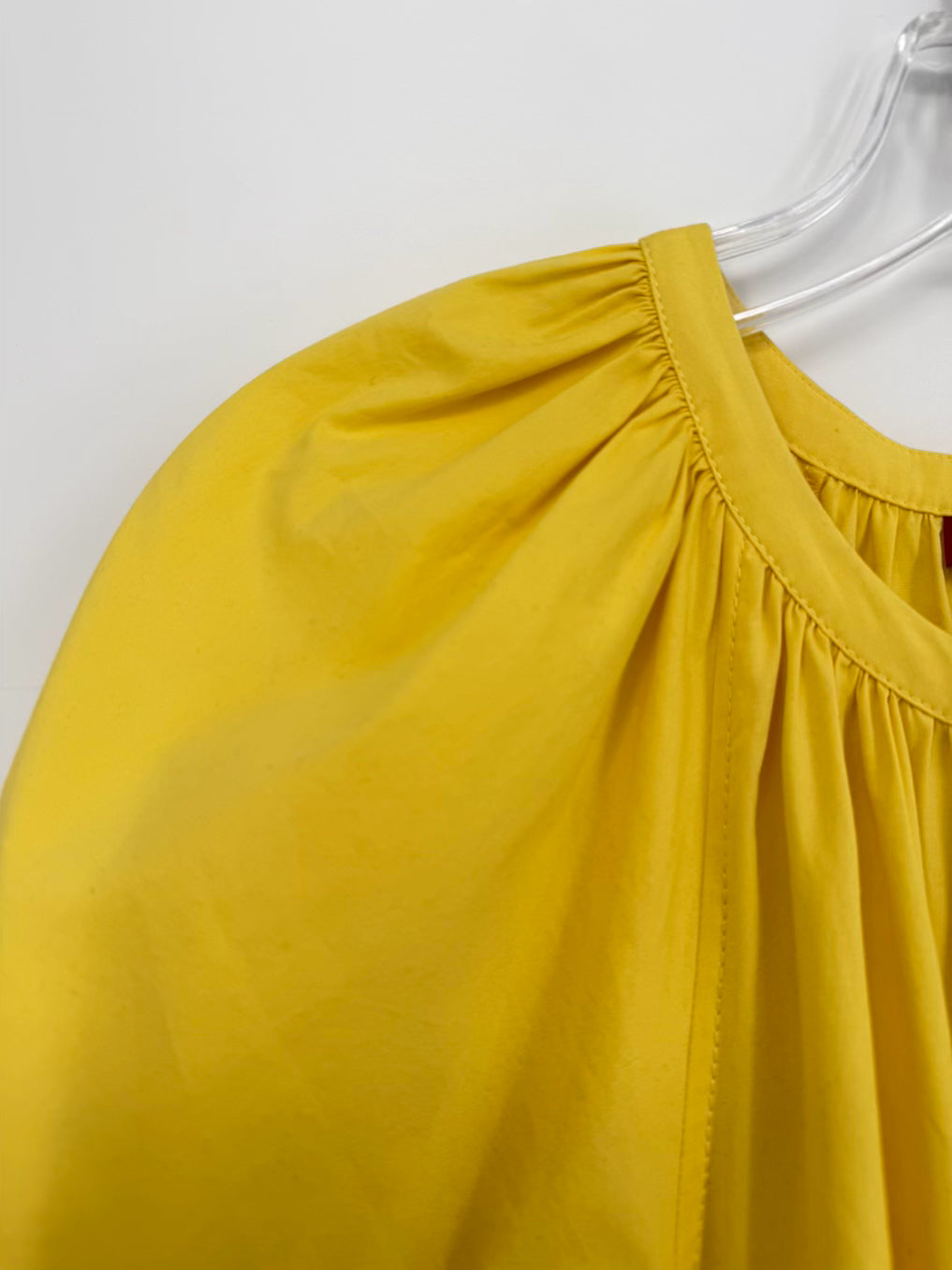 Staud Size Wmn's S Yellow Button Down Balloon Sleeve Maxi-Dress