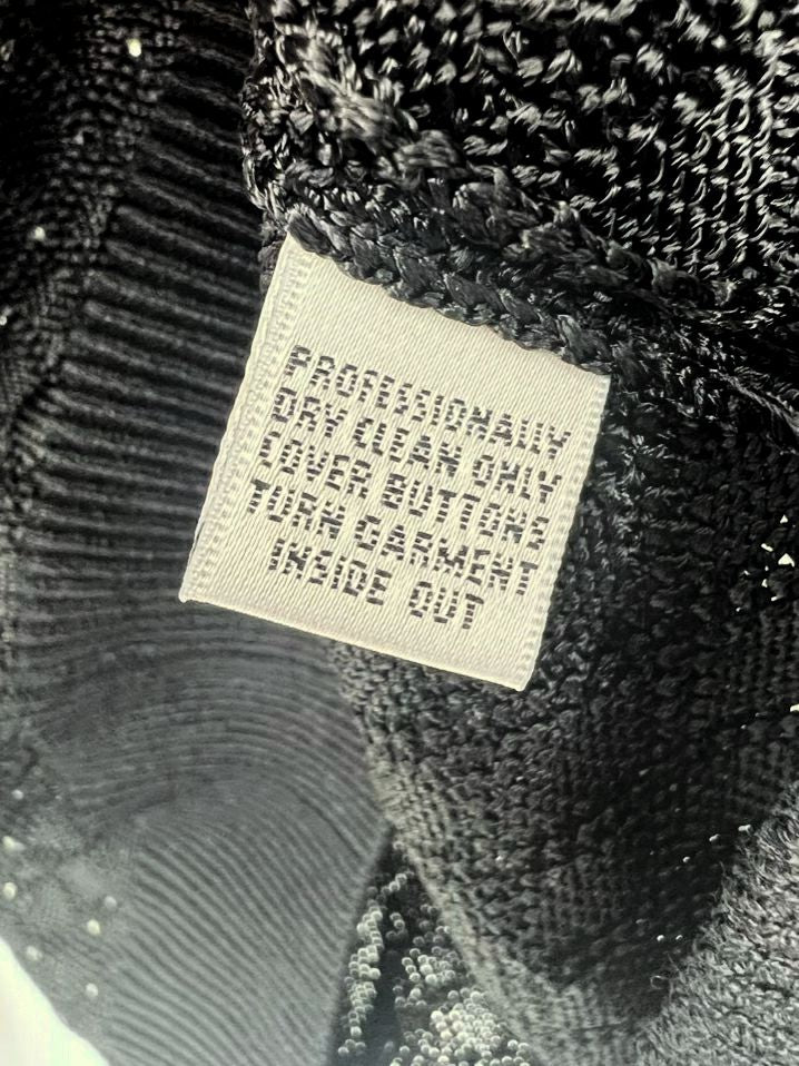 ST JOHN EVENING Size 14 Black Knit Shimmer Cardigan