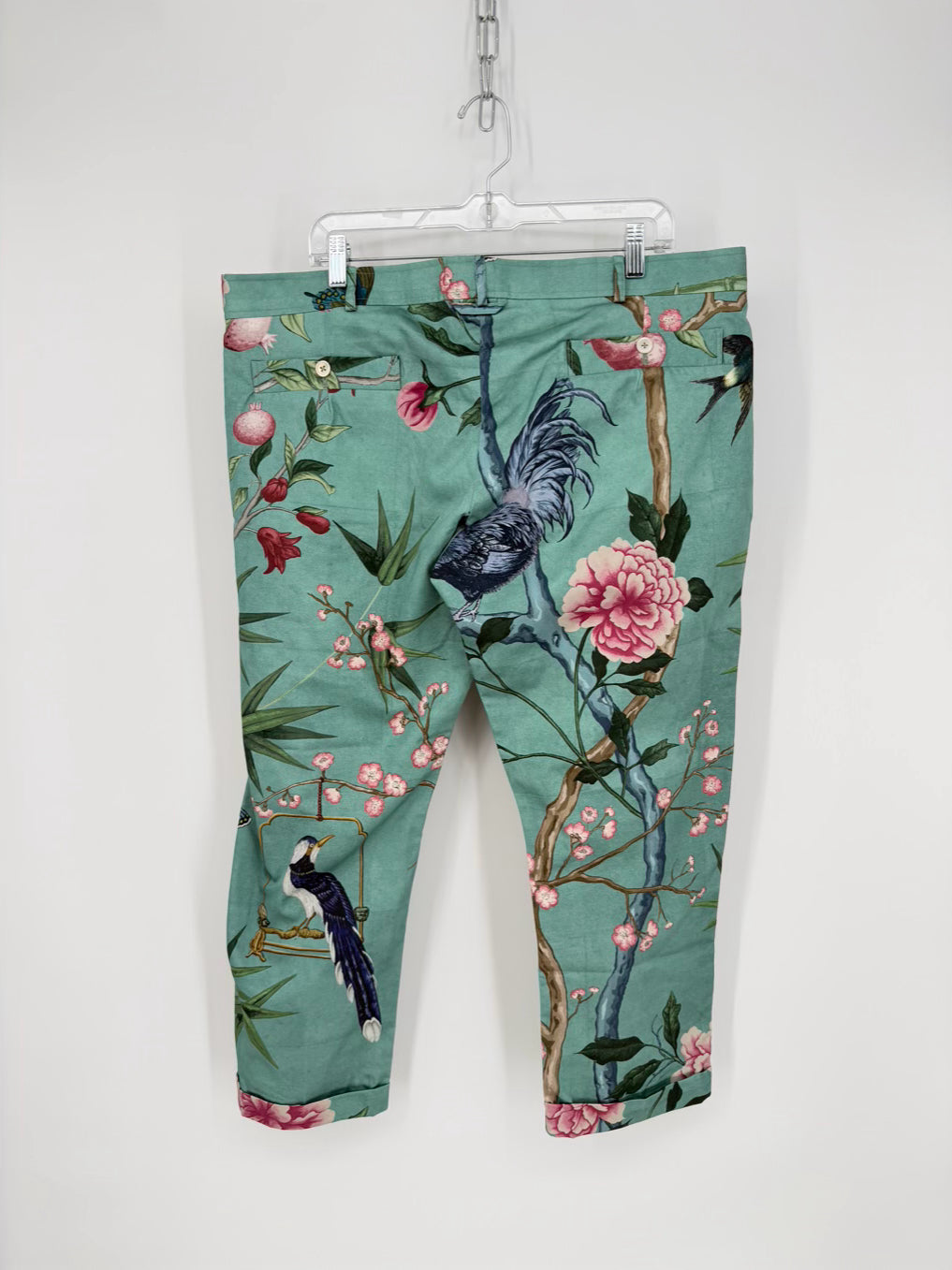 MICHAEL KAYE COUTURE Size 40 Sage Print Pants