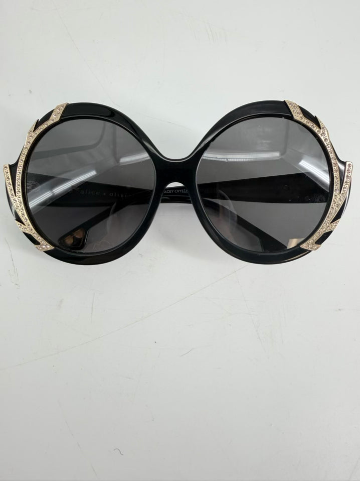 ALICE + OLIVIA Black & Gold Sunglasses