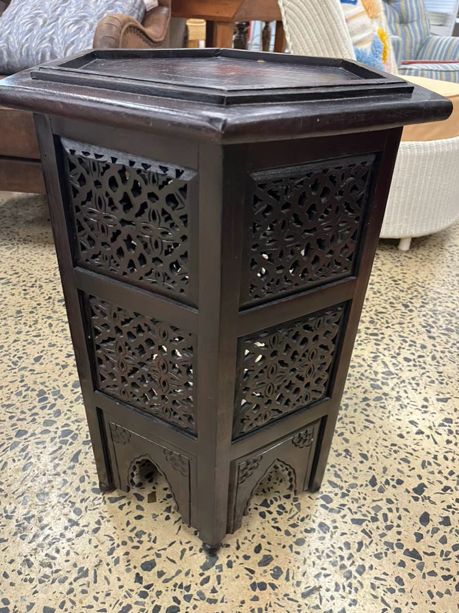 Wood Moroccan Style Occasional Table