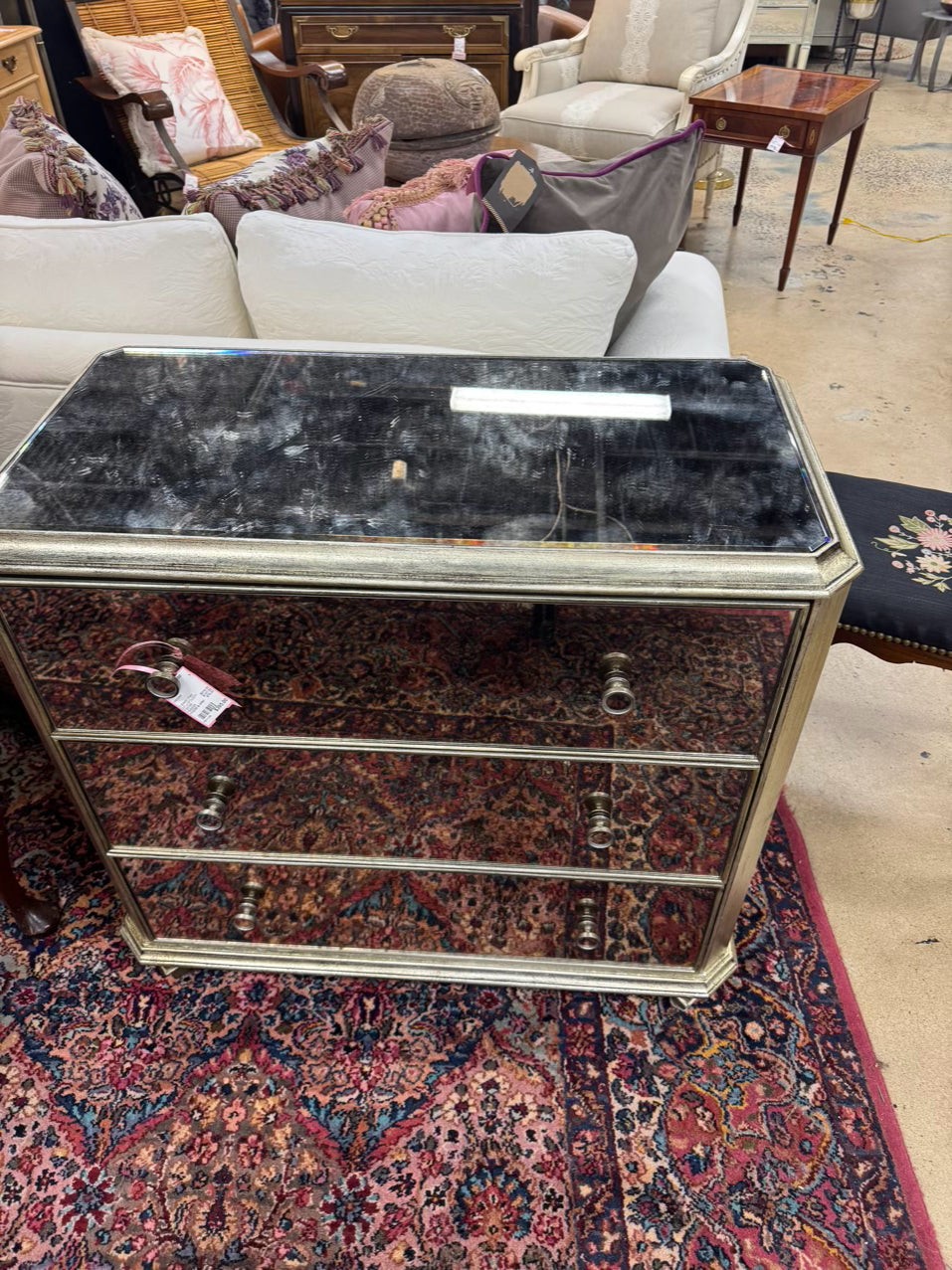 Smokey Mirror 3-Drawer Chest