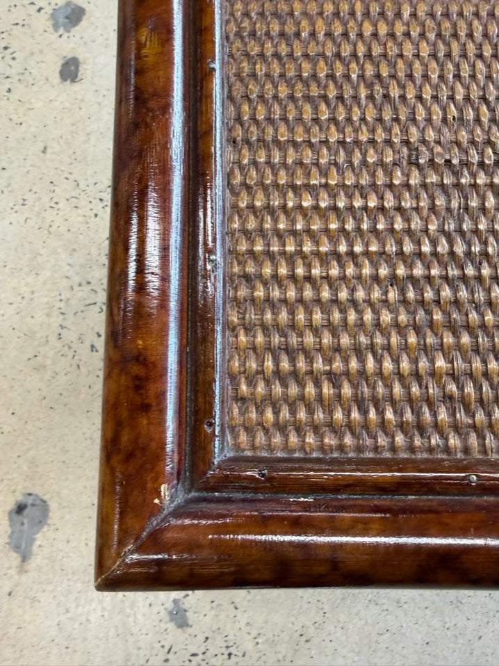 Wood & Woven Bamboo Look 3 Drawer Chest