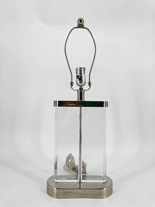 Glass & Metal Oval Lamp