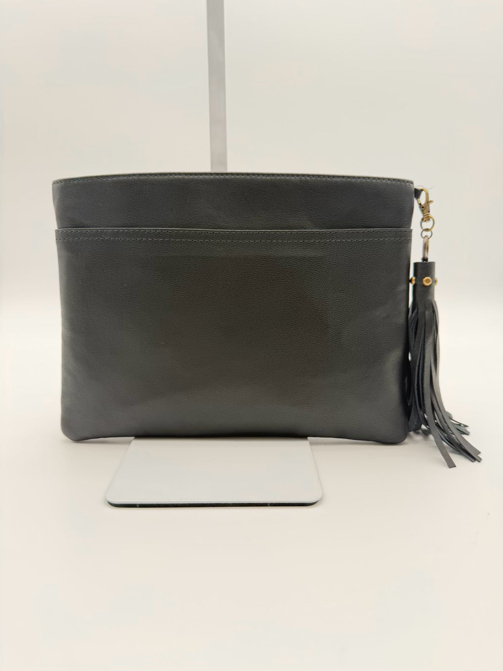 MARY FRANCES Sunshine & Daisies Black, White & Green Leather Beaded Floral Crossbody Bag