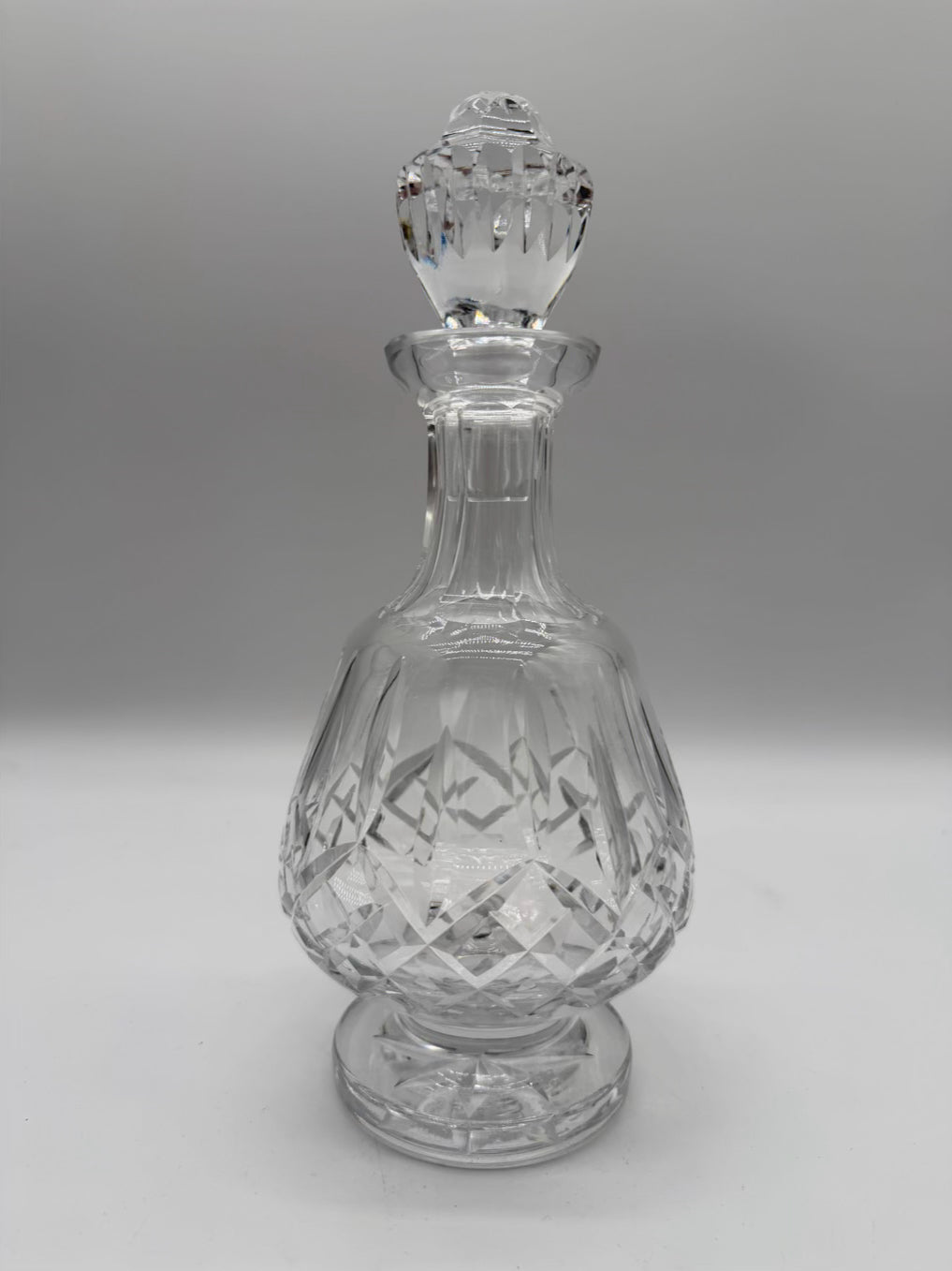 WATERFORD Lismore Clear Crystal Footed Decanter