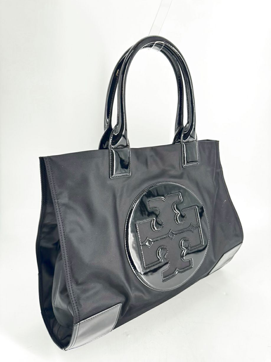 TORY BURCH Black Nylon Logo Tote Bag