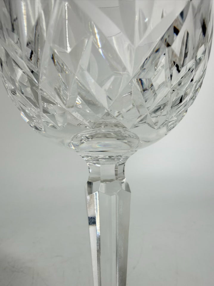 WATERFORD Clear Crystal Set Of 4 Lizmore Wine Glasses