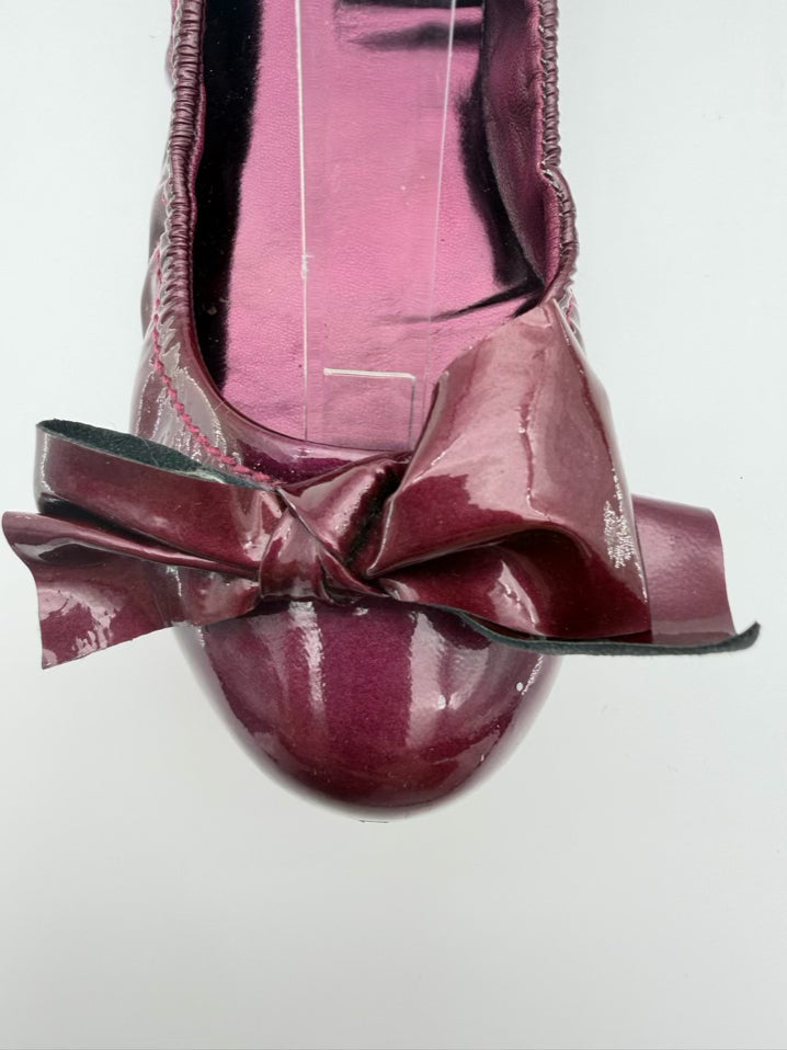 MIU MIU WMNS Size 37.5 Raspberry Leather Flats