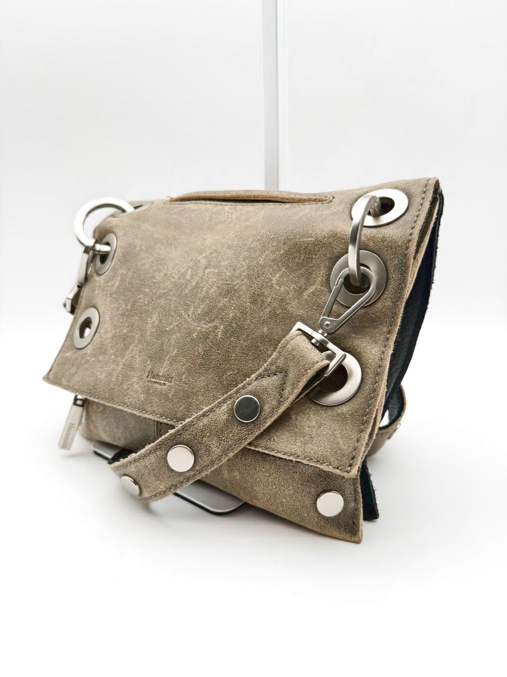 HAMMITT Montana Olive & Black Leather Crossbody Bag