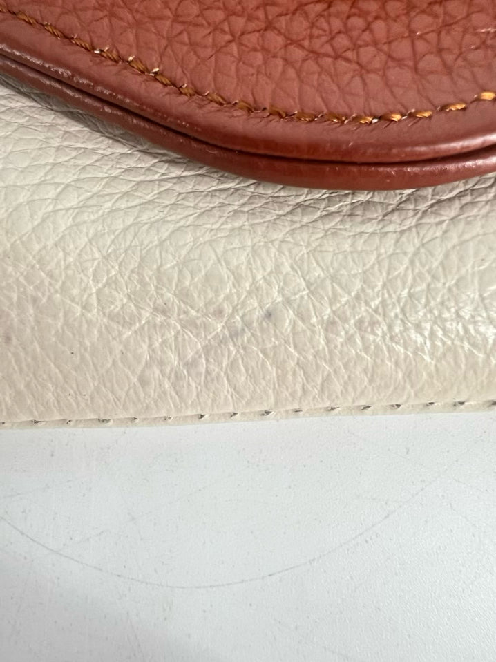 MULBERRY Cream & Brown Leather Clutch Bag
