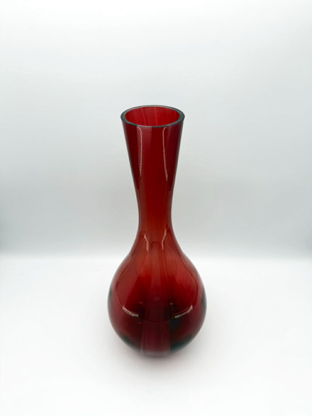 SIGNED Rose Glass Handblown Fusion Vase
