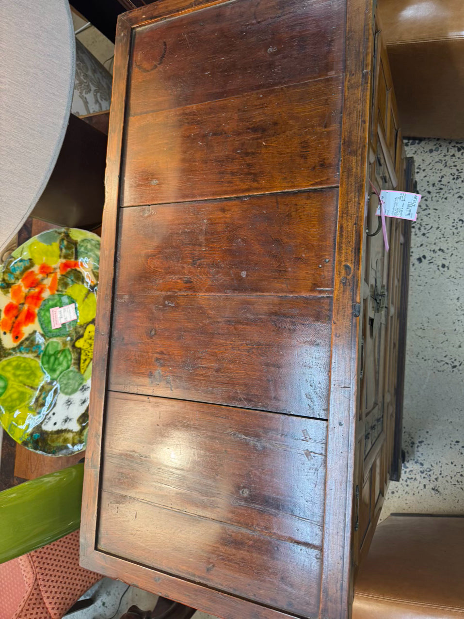 Wood & Brass Butterfly Detail Cabinet