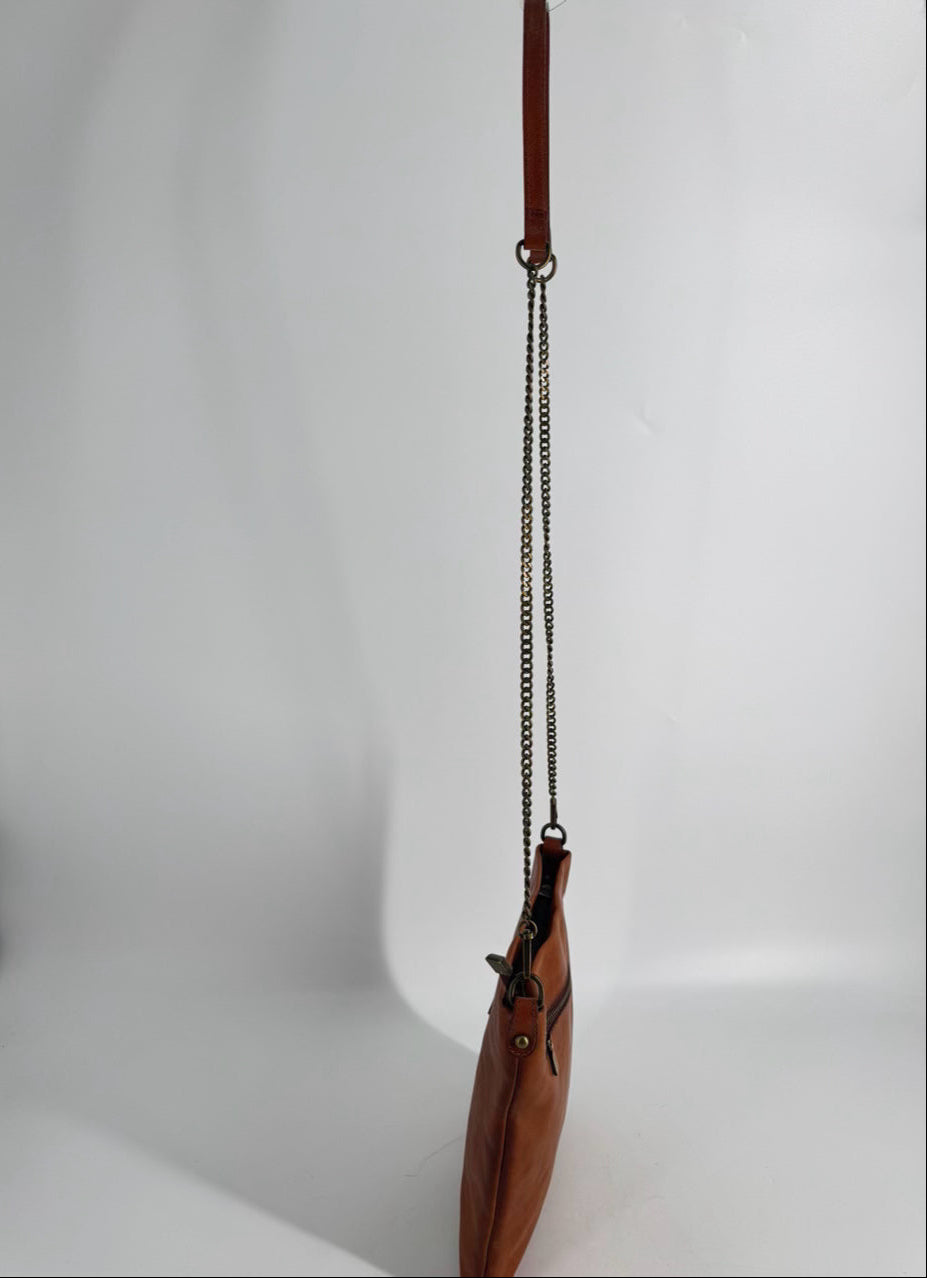 PRATESI FIRENZE Cognac Leather Crossbody Bag