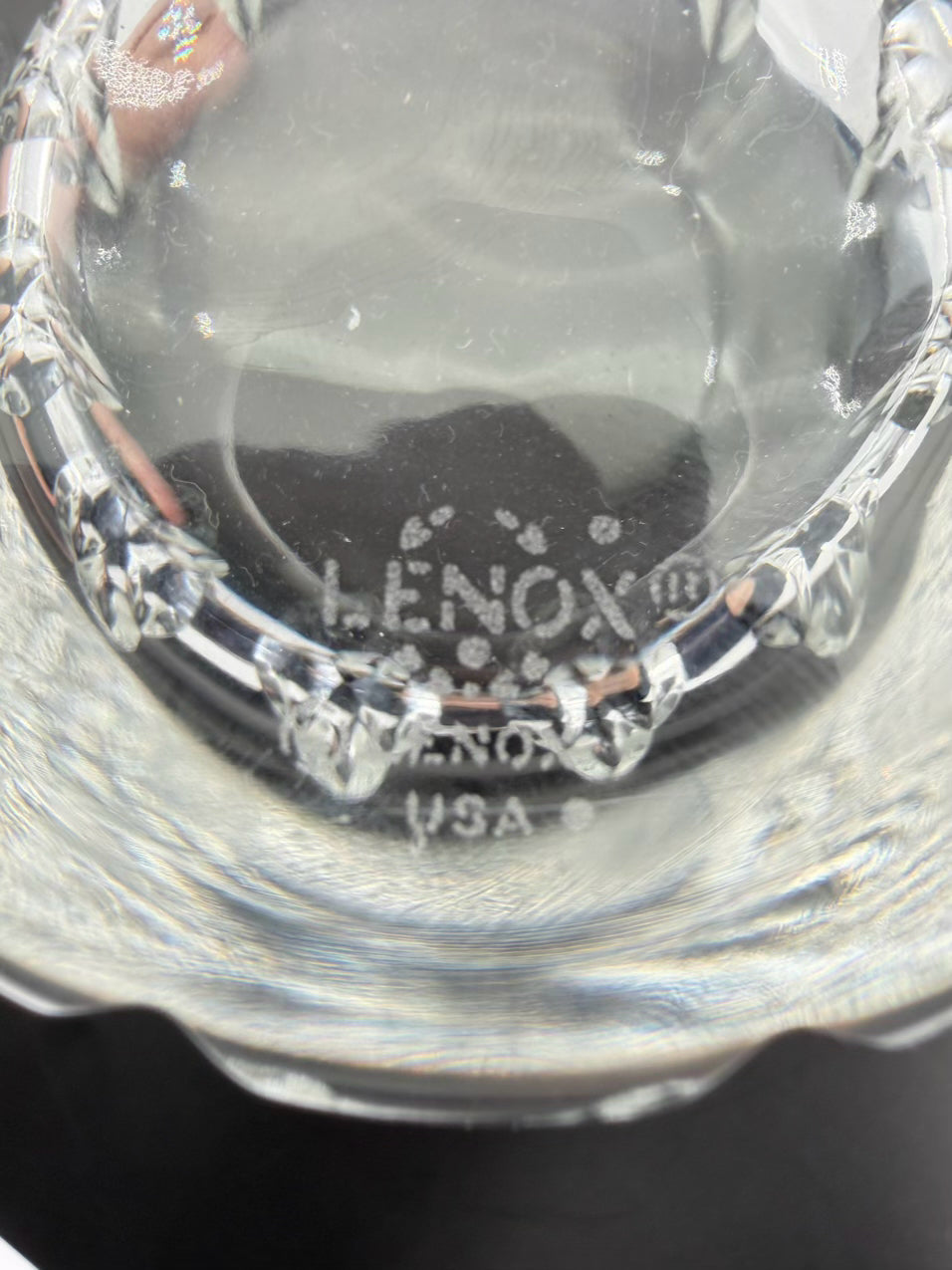 LENOX Firelight Clear Crystal Set Of 4 Double Old Fashioned Glasses