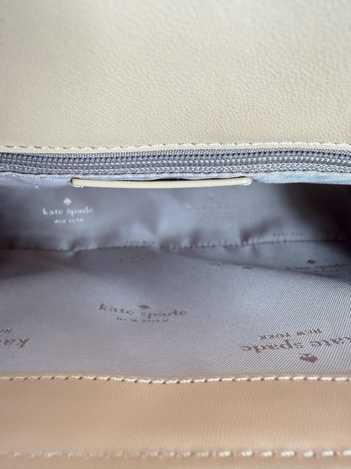 KATE SPADE Buff Leather Quilted Crossbody Bag