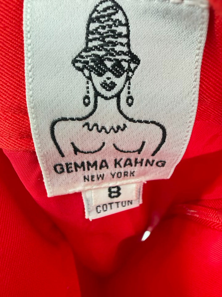 VINTAGE GEMMA KAHNG Size 8 Red Skirt